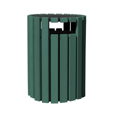 ROUND RECEPT W/RAINCAP GREEN 33 GAL